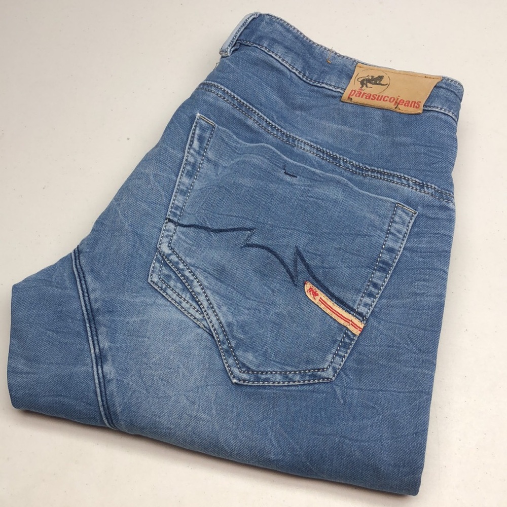 UNIQUE MENS PARASUCO RELAXED FIT JEANS 34x30 😎